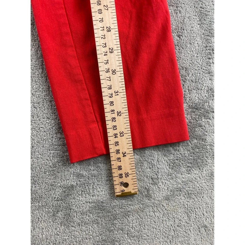 Style Co Petite Red Stretch Straight Leg Pants Women's Size 10P‎